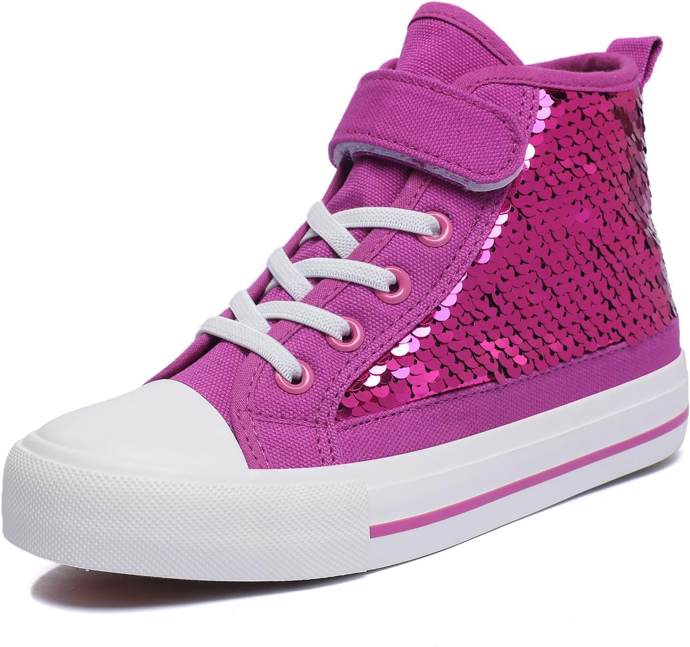 Zoroadke Kids Sparkle Sequins High Top Casual Shoes for Fun