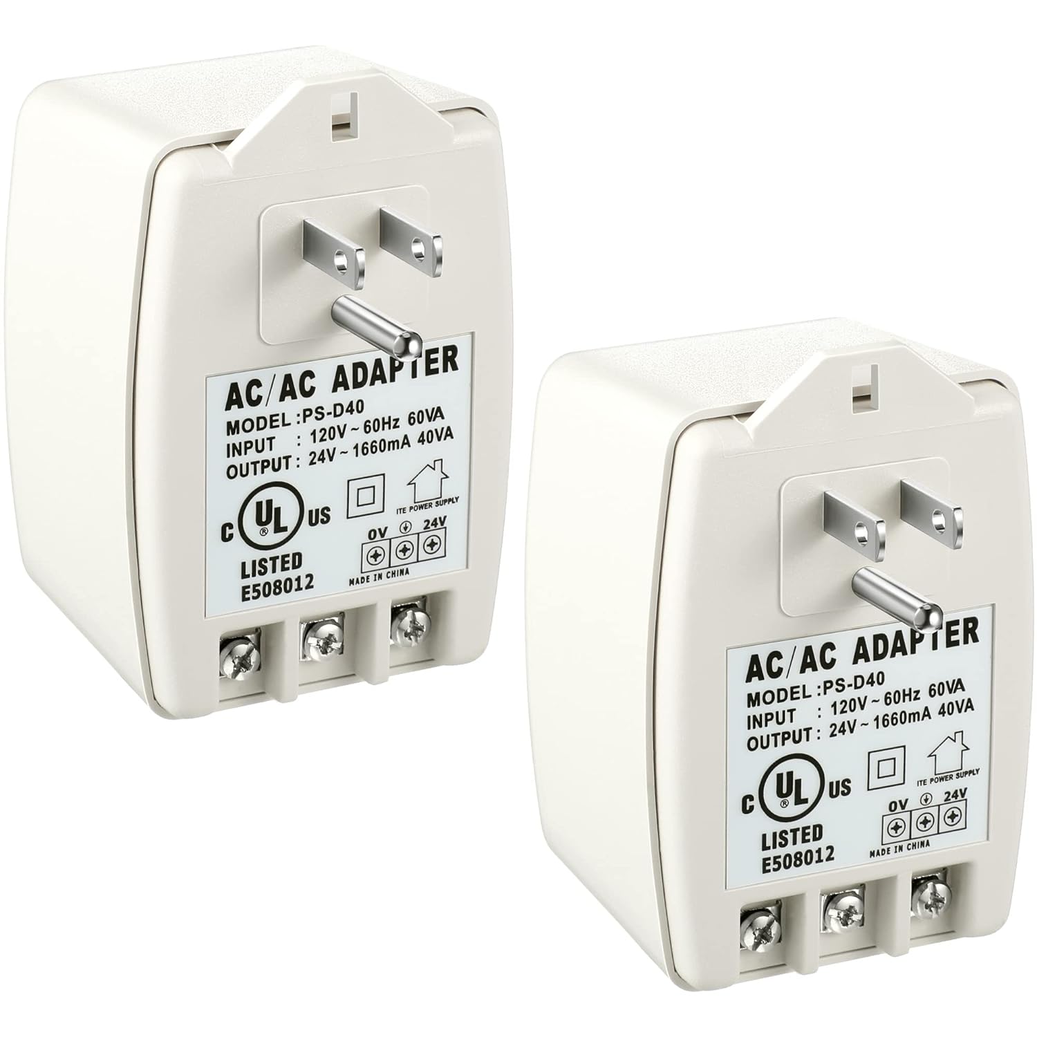 Hotop 24V Transformer Pack - Compatible with Ring, Nest, Ecobee