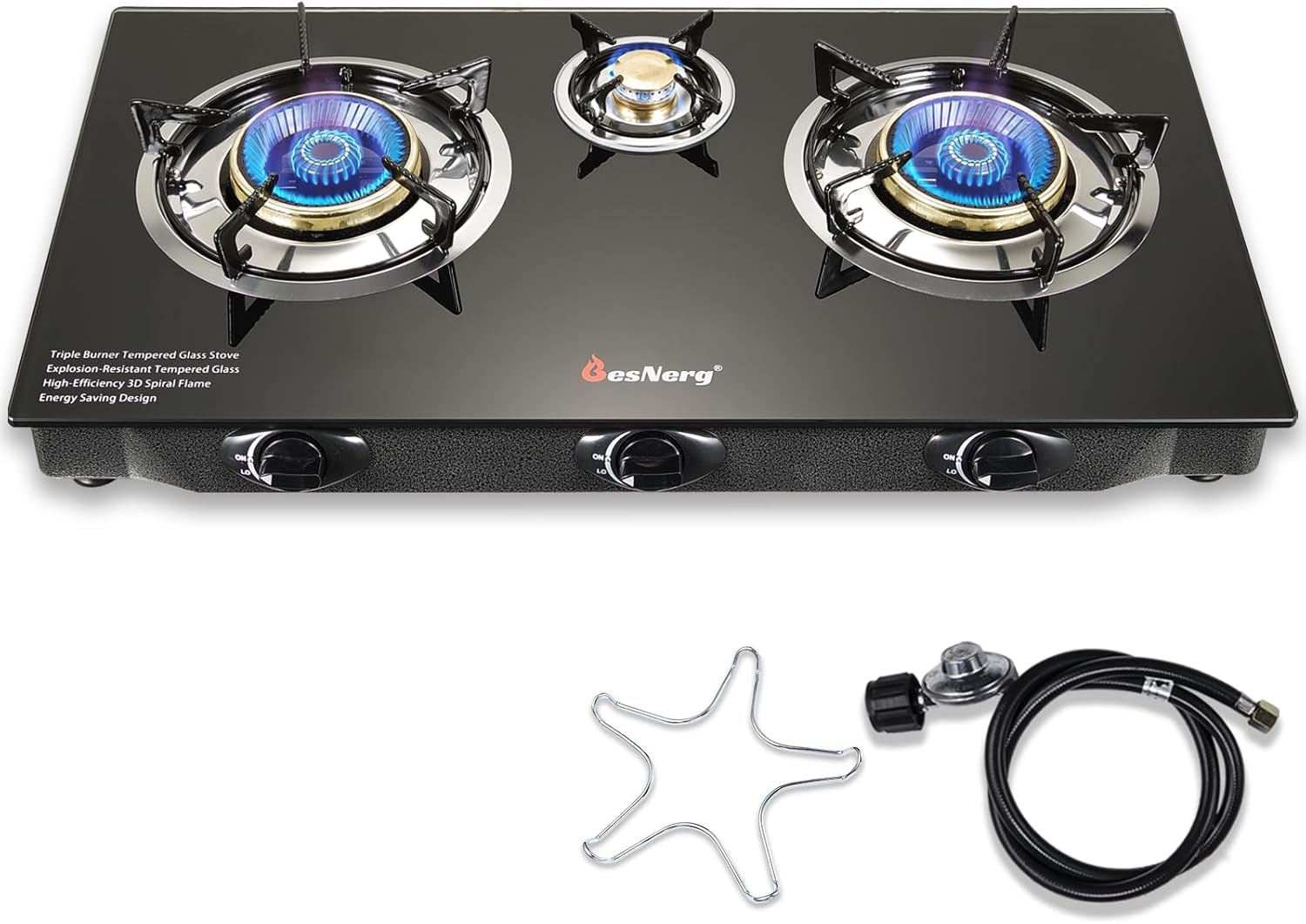 High-Efficiency 3 Burner Propane Stove for Outdoor Cooking