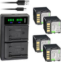 Kastar 4-Pack Battery and LTD2 USB Charger Replacement - Dual Charge