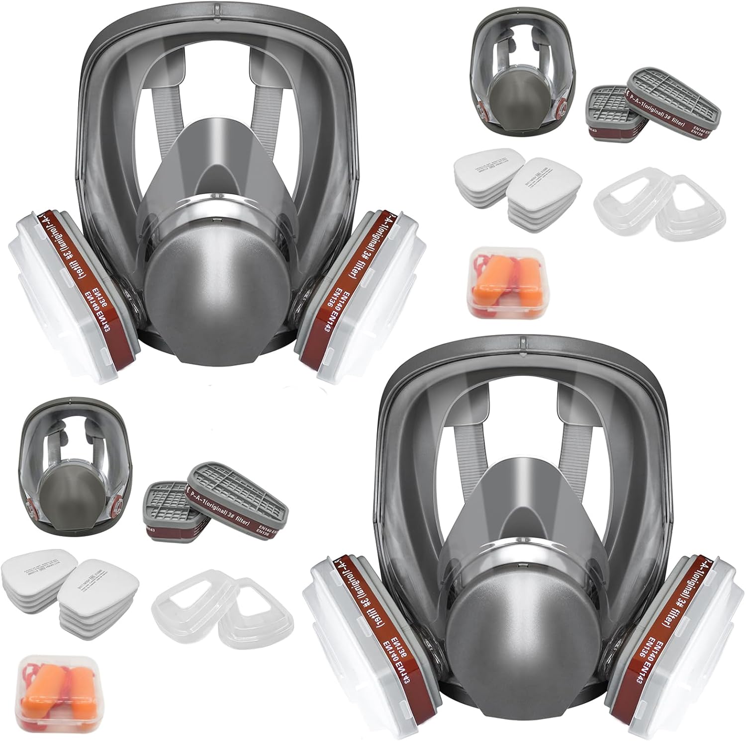 Reusable Respirator Mask with Filters for Dust and Chemicals