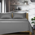 1200 TC Egyptian Cotton Sheets King Size Set - Dark Grey Luxury