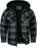 Boys Sherpa Lined Flannel Jacket Plaid Zip Up - Warm Winter Coat