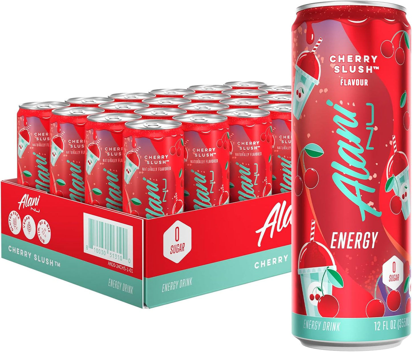 Alani Nu Cherry Slush Energy Drink: Sugar Free, Low Calorie Boost