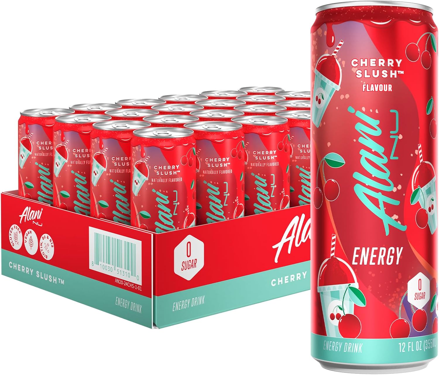 Alani Nu Cherry Slush Energy Drink: Sugar Free, Low Calorie Boost