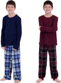 US Angels Pajamas Set for Boys, 4-Piece Cozy Mix-and-Match