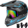 Youth Motocross Helmet Set with Goggles and Gloves DOT Certified