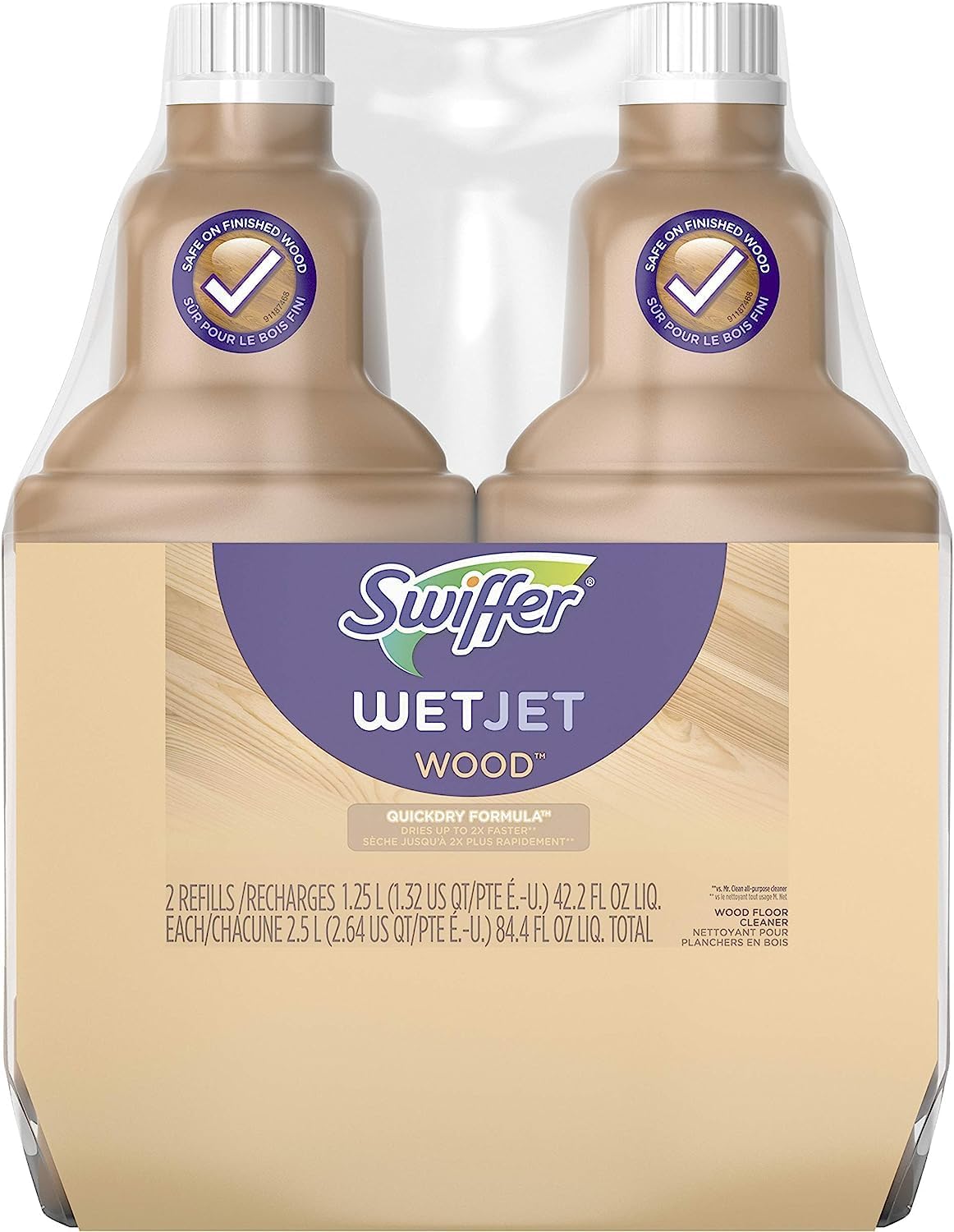 2 Pack Swiffer Wetjet Wood Cleaner - 42.2 Oz Shine