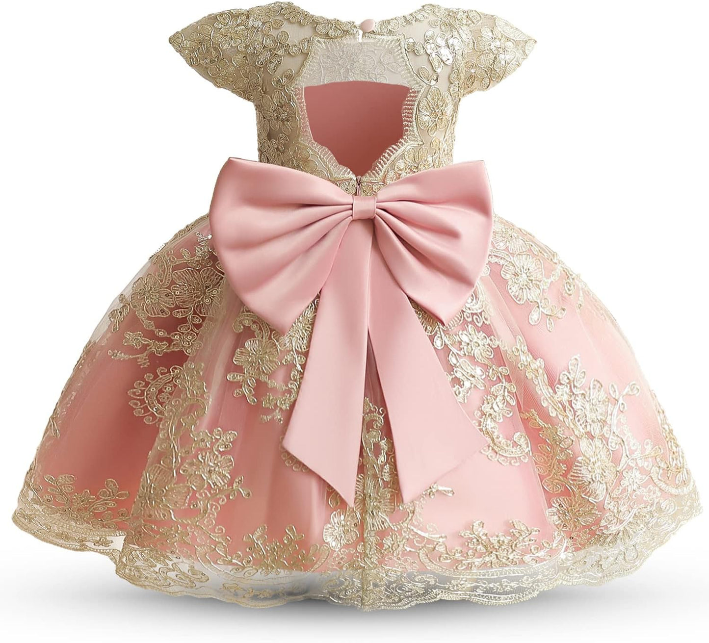 NNJXD Girls' Tulle Flower Princess Wedding Dress for Toddlers