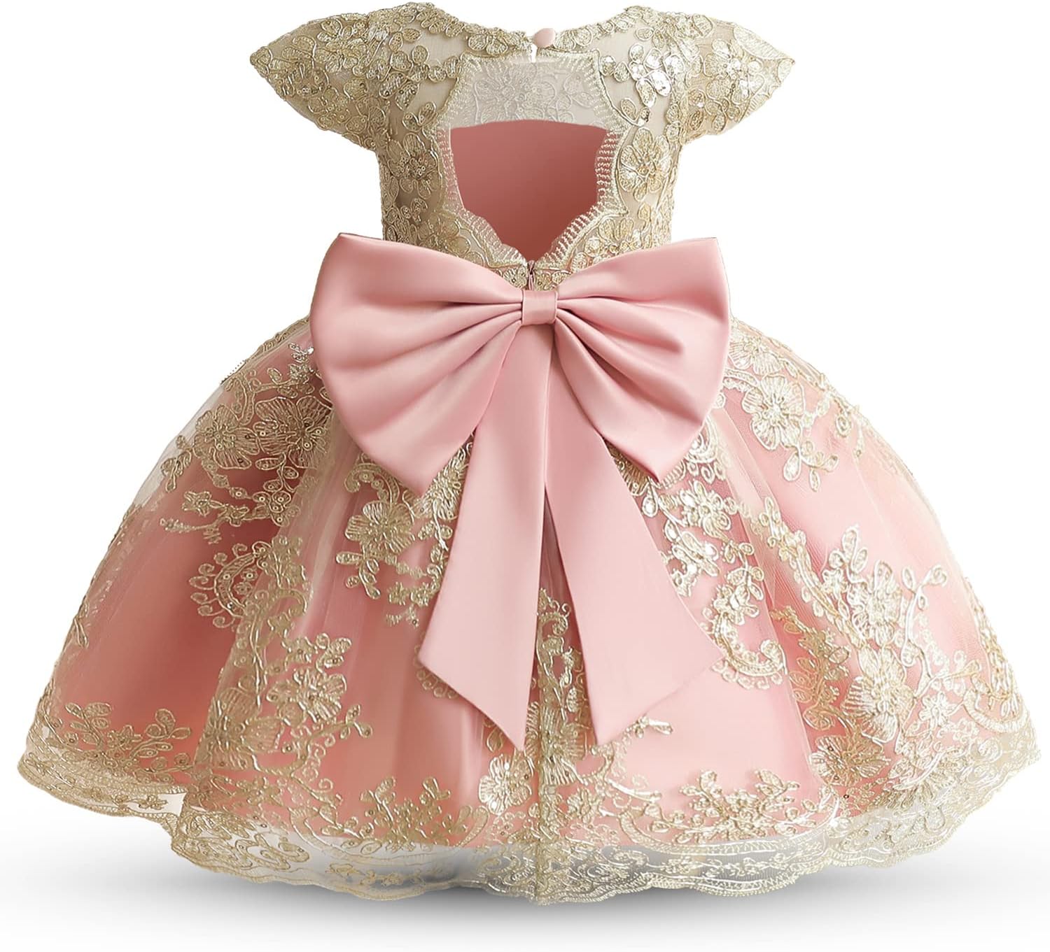 NNJXD Girls' Tulle Flower Princess Wedding Dress for Toddlers