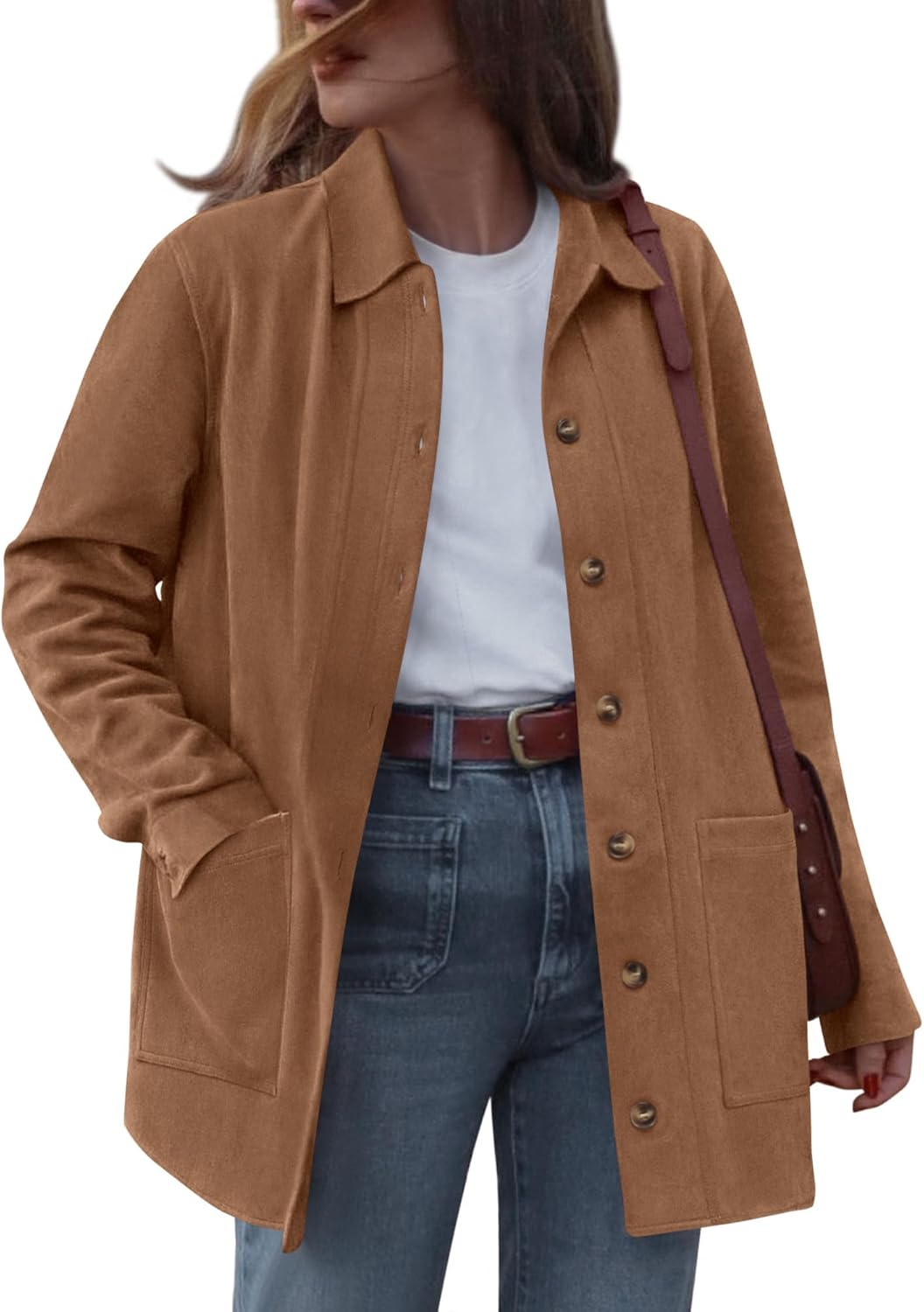 Faux Suede Jacket Women Fall Fashion 2025 Stylish Outerwear