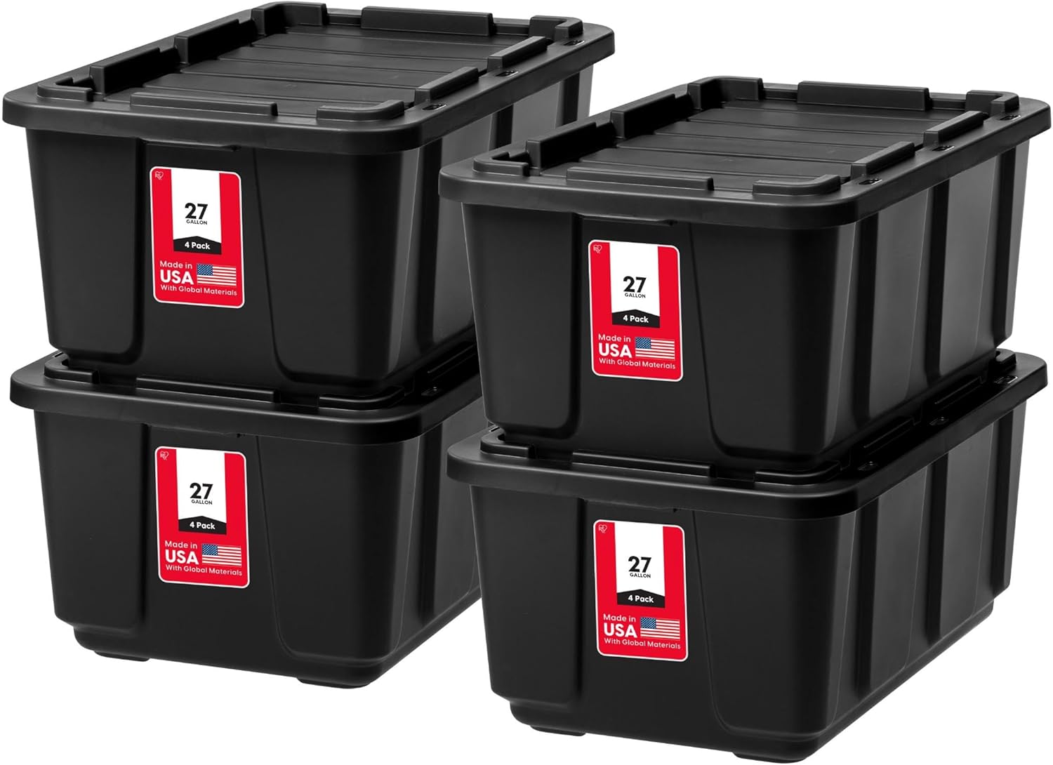 IRIS USA 27 Gallon Heavy Duty Truck Bed Toolbox Storage Bins