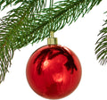 Shiny Red Plastic Christmas Ball Ornaments 60mm - Shatterproof Bulk