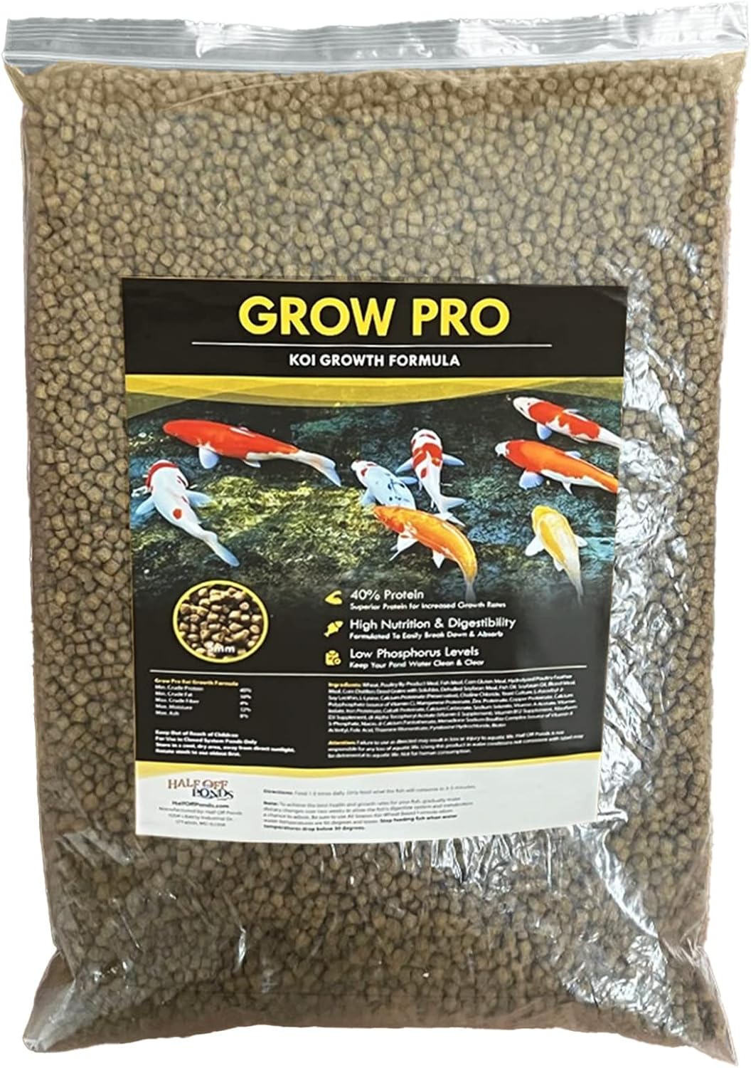 HALF OFF PONDS Grow Pro Koi Fish Food for Rapid Growth