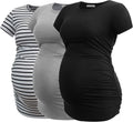 Smallshow Women's Maternity Side Ruched Tunic T-Shirt (Style K5J4)