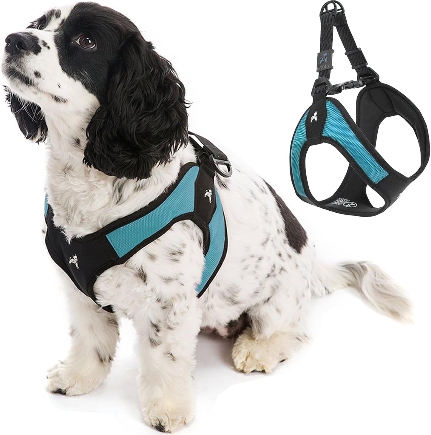Escape Free Easy Fit Harness for Small Dogs by Gooby in Turquoise