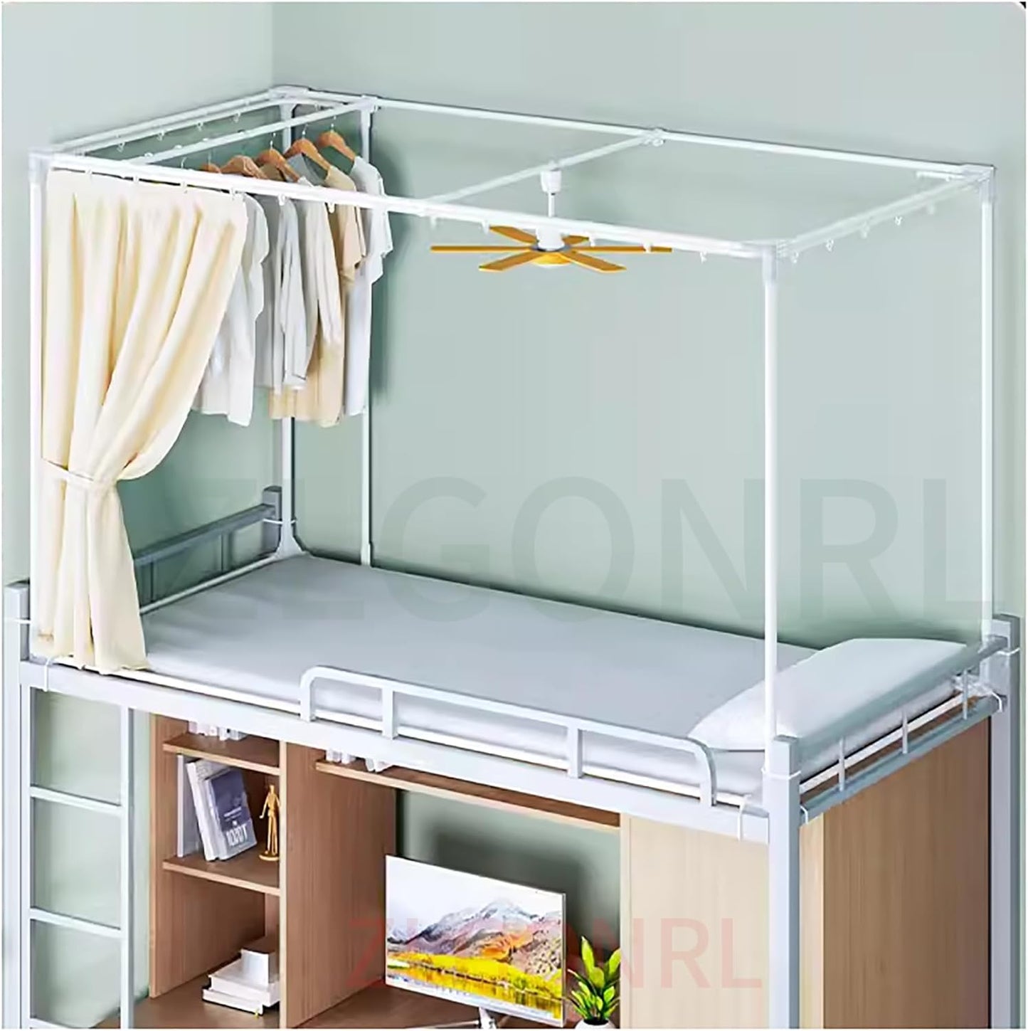 Space-Saving Dorm Canopy for Twin Bunk Beds