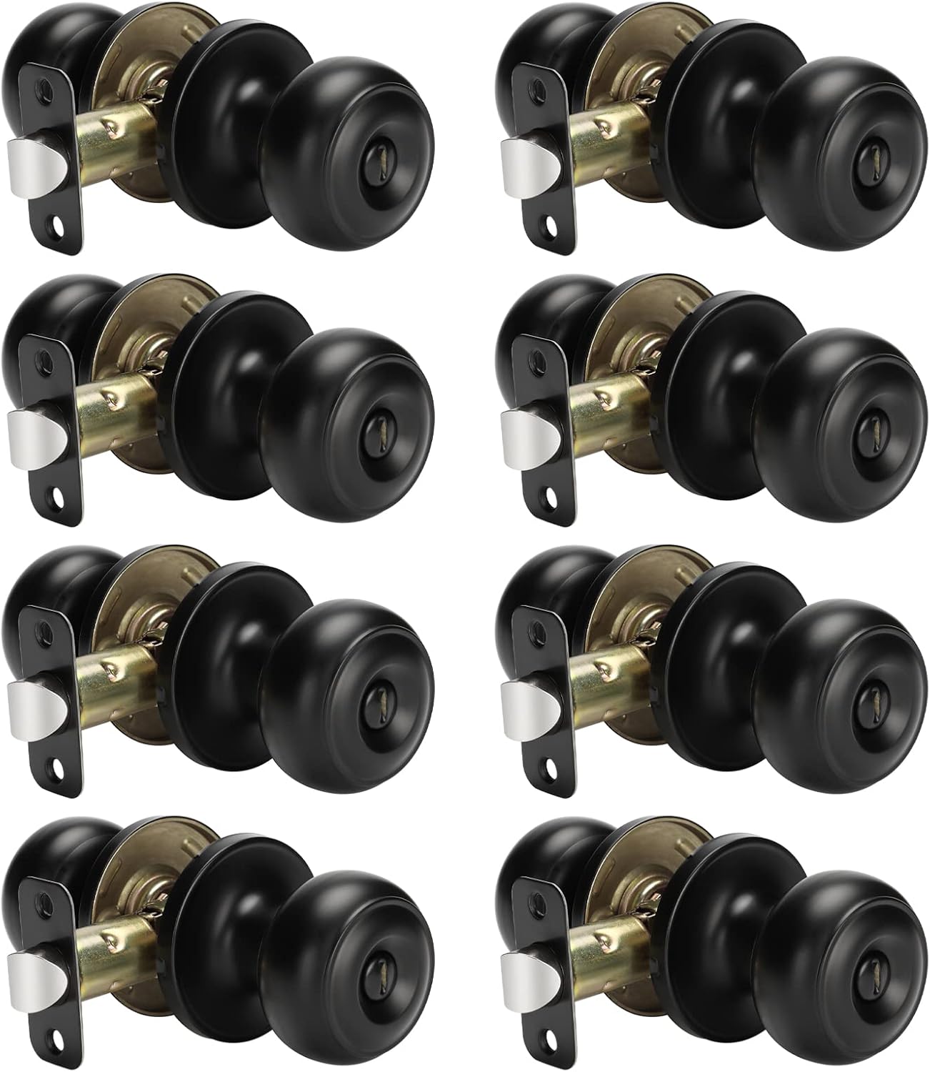 Haidms Matte Black Door Knobs for Interior Privacy Needs