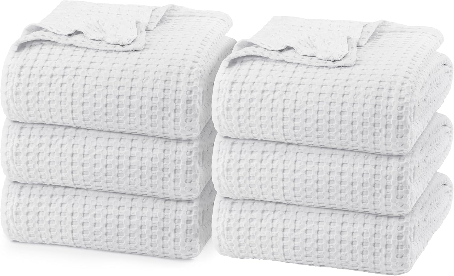 Utopia Bedding White Cotton Waffle Blanket for All Seasons