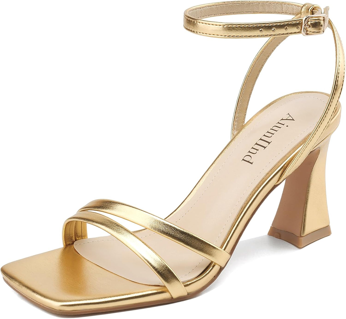 Heeled Sandals for Women with Chunky Block High Heels