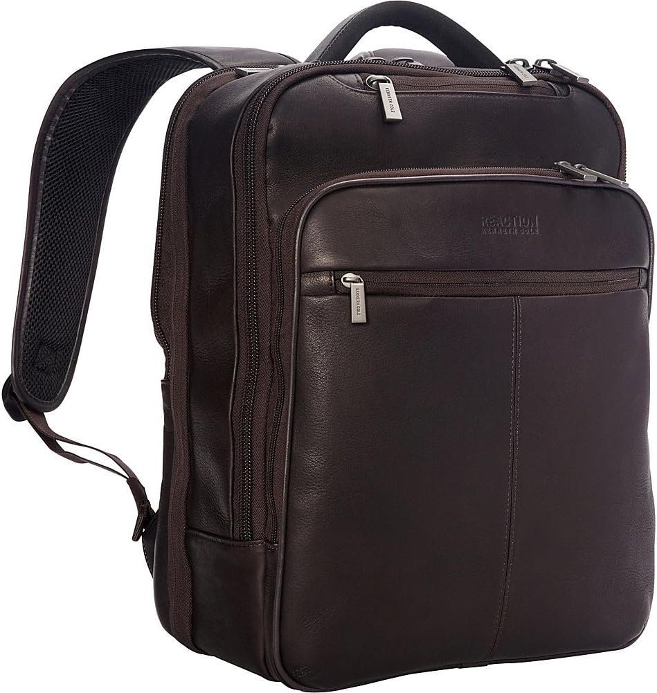 Kenneth Cole Reaction Out Of The Bag Leather RFID Laptop Briefcase