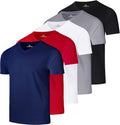 Men's Mesh Quick Dry V-Neck T-Shirt 5 Pack - Performance Fit shirts