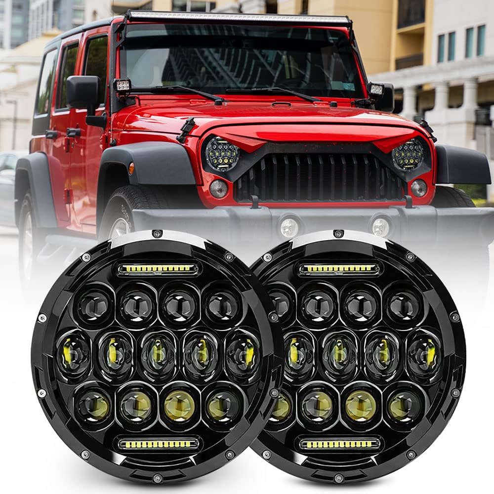 7 Inch LED Headlights for Jeep Wrangler JK/TJ/LJ 1997-2020