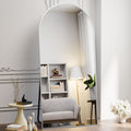 Arched Full Length Mirror 30in x 71in - Silver Aluminum Frame