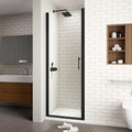 24-25.4in W x 72in Frameless Pivot Shower Door - Matte Black