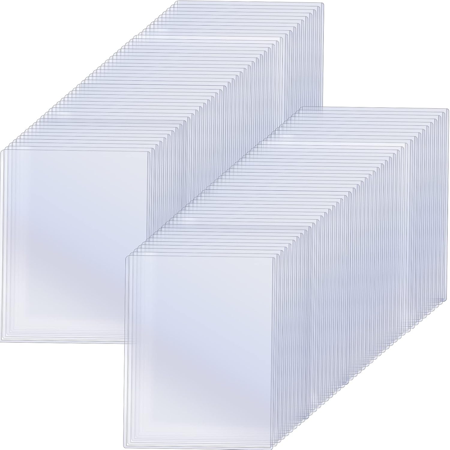 Teling 100 Pcs Clear Rigid Print Protectors for Documents