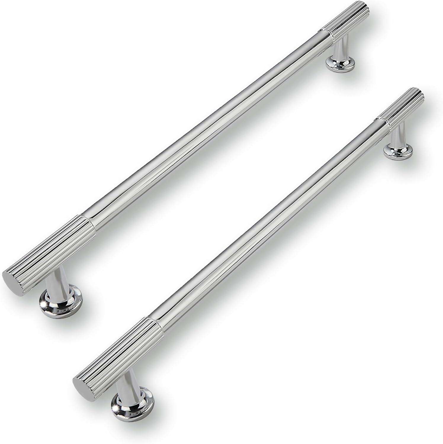 10in Polished Chrome Cabinet Pulls - Heavy-Duty Kitchen Handles