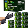 6Mil Original Nitrile Black Gloves | Heavy Duty, Latex Free, Multipurpose