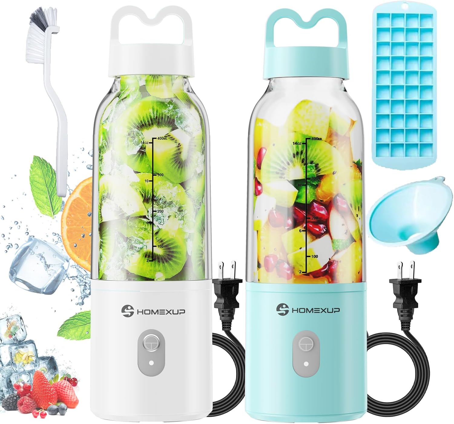 HOMEXUP Portable 17oz Juicer Blender - Blend Anywhere!