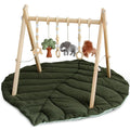 Razee Wooden Baby Play Gym Activity Mat - Leaf Shaped Foldable Playmat