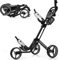 GYMAX Folding Golf Push Cart - Lightweight & Adjustable