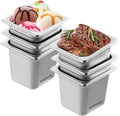 VEVOR 6 Pack Stainless Steel Hotel Pans for Commercial Use