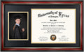 GraduationMall 11x19 Cherry Diploma and Photo Frame - Classic Display