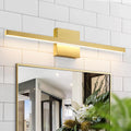 Gold Bathroom Light Fixture 23.6 in Brushed Gold Vanity Light