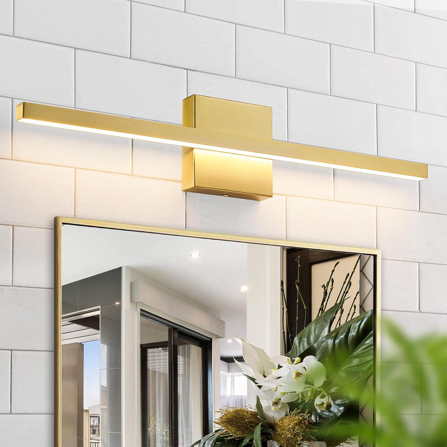 Gold Bathroom Light Fixture for Modern Style Bathrooms