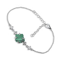 Raw Malachite Chain Bracelet Birthstone Gift for Her - Organic Stone
