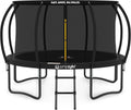 JUMPZYLLA Trampoline Outdoor 8ft-16ft with Enclosure and Ladder - Safe