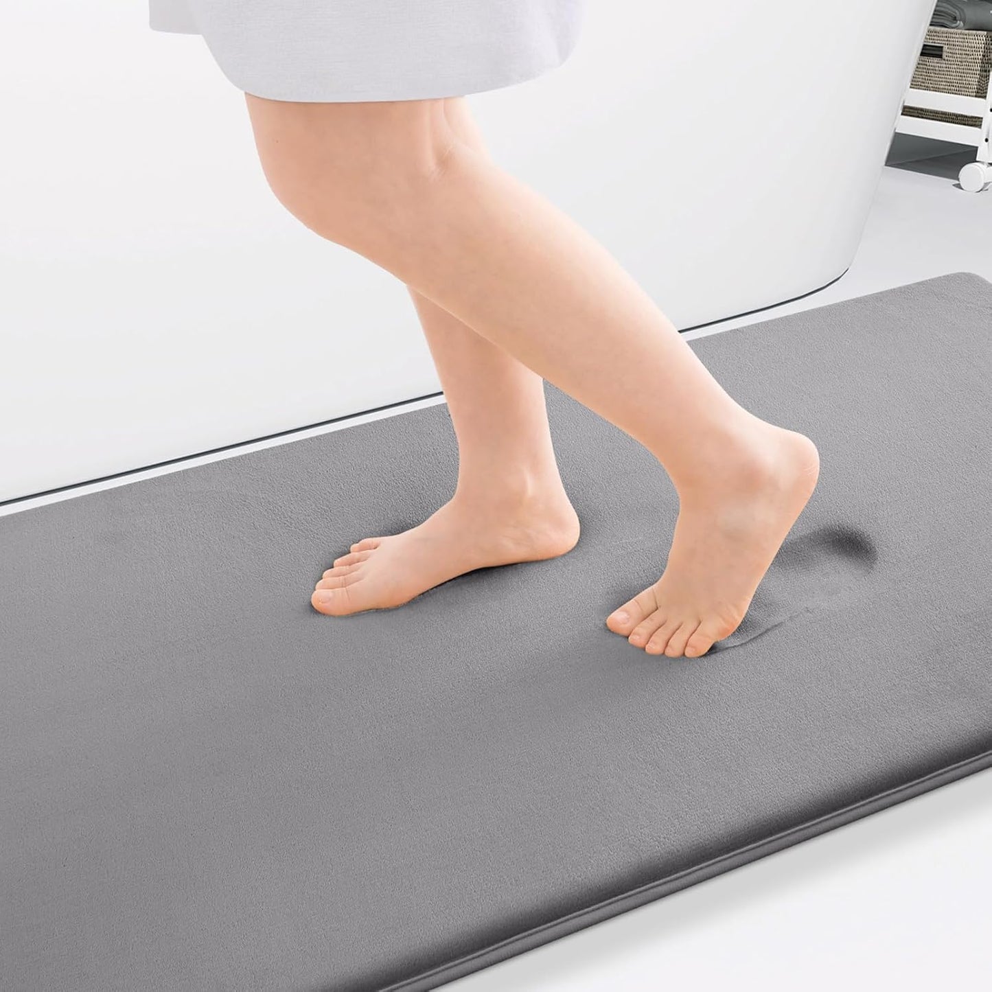 Smiry Memory Foam Bath Mat 40x32, Extra Soft and Non-Slip