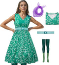 Green Costume Dress for Women - 4Pc Halloween Cosplay Set
