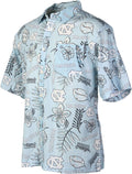 Men's Hawaiian Shirt with College Team Floral Design by Wes and Willy
