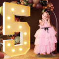 imprsv 4FT Marquee Numbers 5 - Large Light Up Party Number