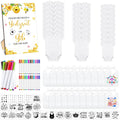 Panitay 100 Pcs Blank Bib Bodysuit Baby Shower Set for Fun