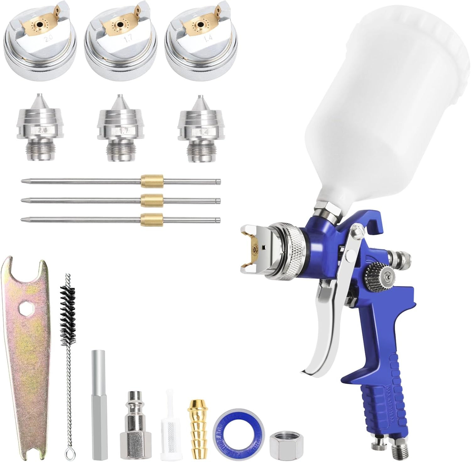 HVLP Air Spray Gun for Cars and DIY Projects with Nozzles