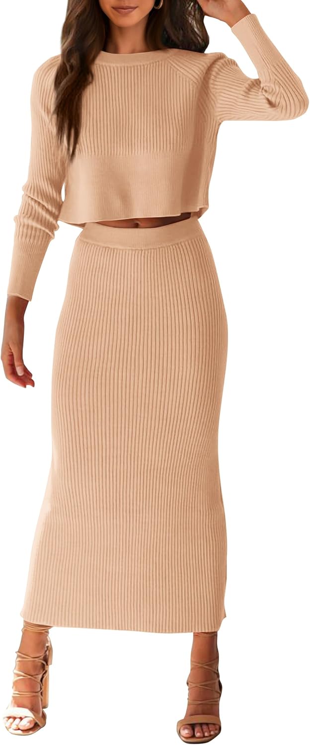 PRETTYGARDEN Women's 2 Piece Sweater Set for Casual Winter Style
