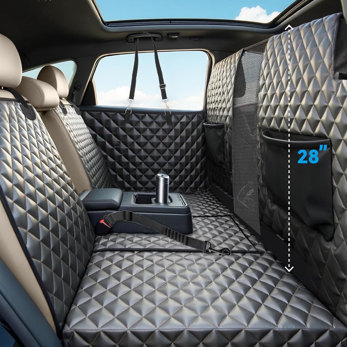 High Barrier Dog Car Seat Cover with Waterproof Design for Pets