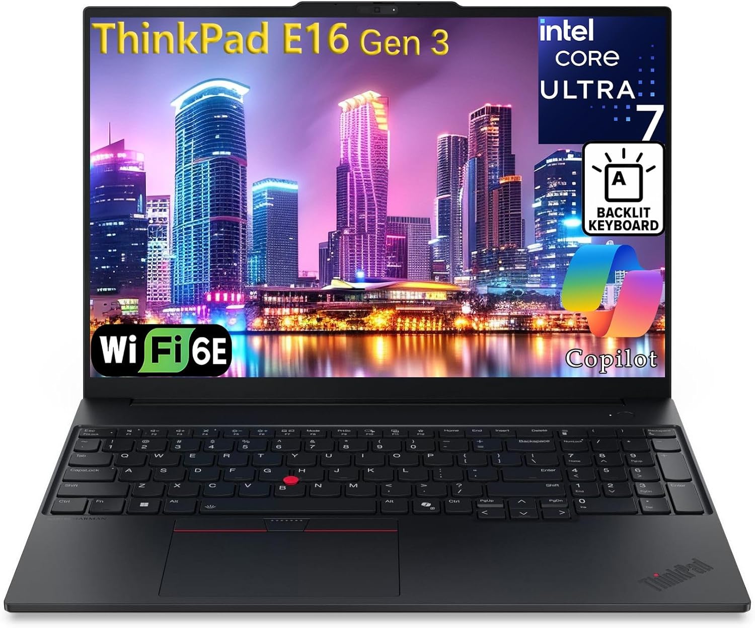 Lenovo ThinkPad E16 Gen 3 Business Laptop with Intel Ultra 7